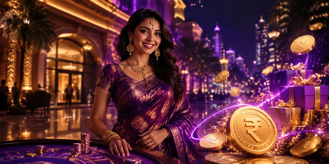 Indian rupee deposit bonus with cricket background