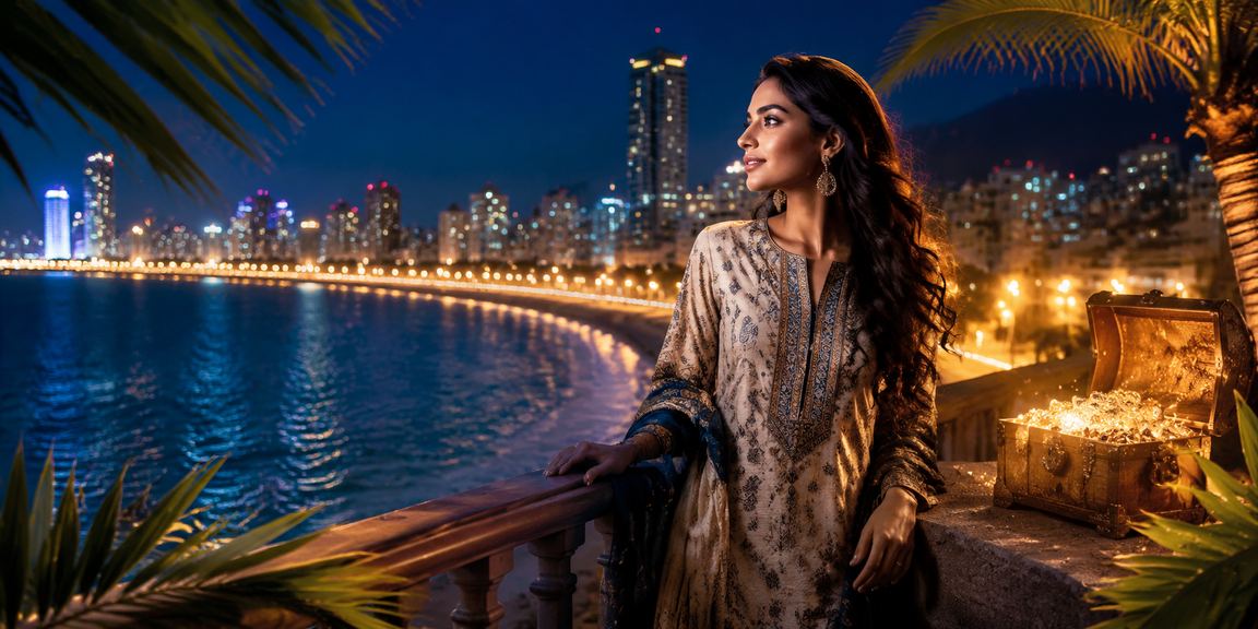 Mumbai Marine Drive evening entertainment with casino style ambiance
